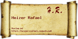 Heizer Rafael névjegykártya